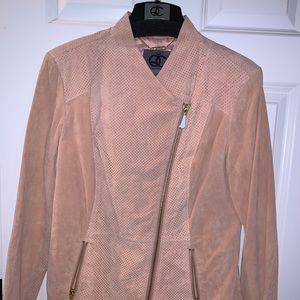 NEW Gorgeous Buff Colored Suede Jacket, L
